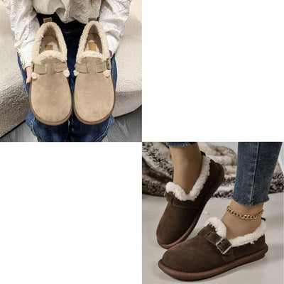 🔥WOMEN'S PLUSH ROUND TOE SLIP-ON FLATS