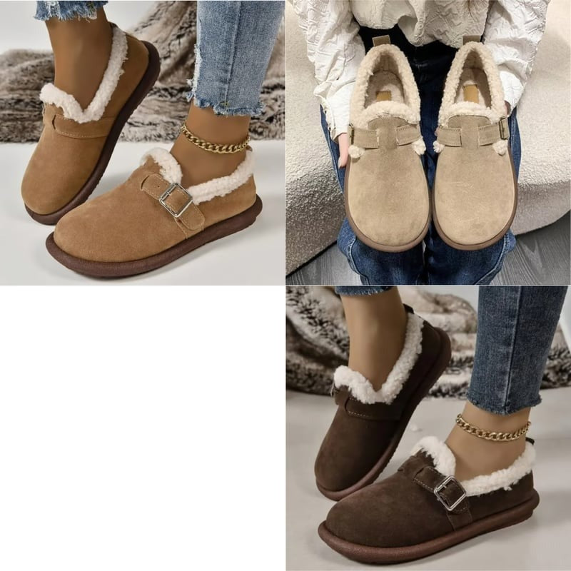 🔥WOMEN'S PLUSH ROUND TOE SLIP-ON FLATS