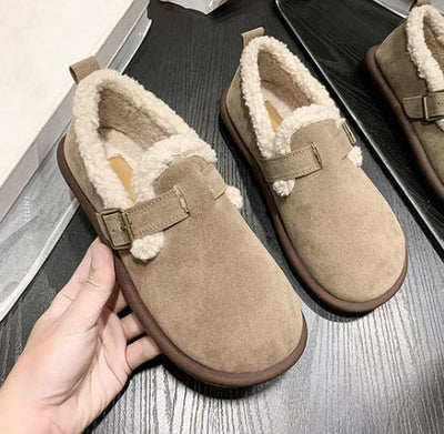 🔥WOMEN'S PLUSH ROUND TOE SLIP-ON FLATS