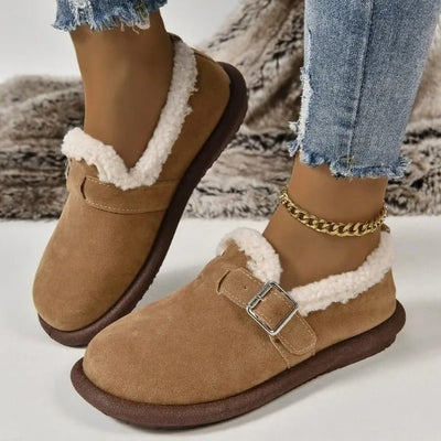 🔥WOMEN'S PLUSH ROUND TOE SLIP-ON FLATS