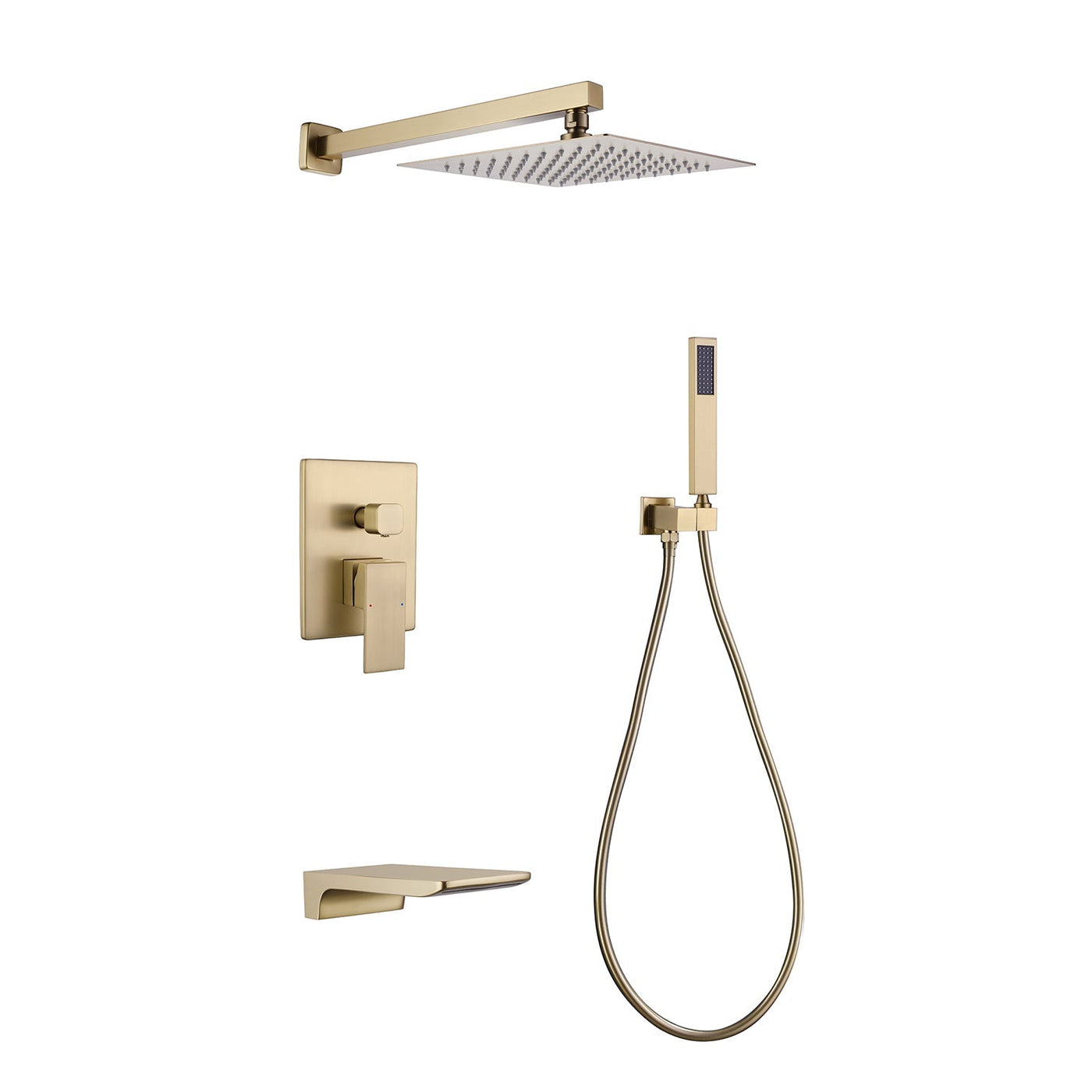 3-Function Pressure-Balanced Rain Shower System with Tub Spout RB0906