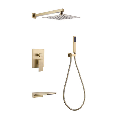 3-Function Pressure-Balanced Rain Shower System with Tub Spout RB0906