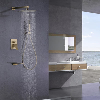 3-Function Pressure-Balanced Rain Shower System with Tub Spout RB0906