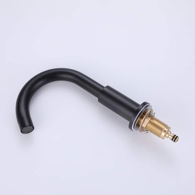 3-Hole Deck Mounted Widespread Matte Black Bathroom Sink Faucet JK0062