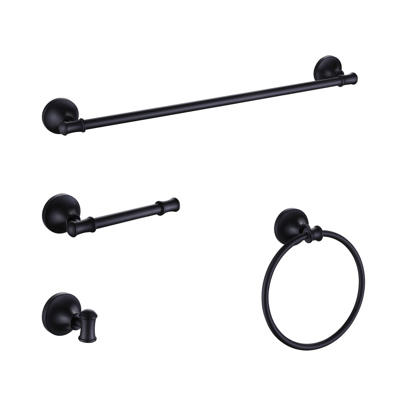 4-Piece Bathroom Hardware Set Wall Mounted Modern Bath Fixtures Accessories Set JK0082