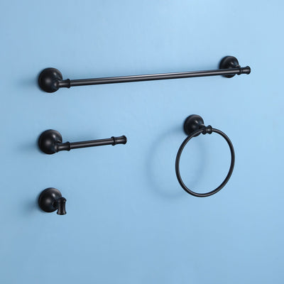 4-Piece Bathroom Hardware Set Wall Mounted Modern Bath Fixtures Accessories Set JK0082