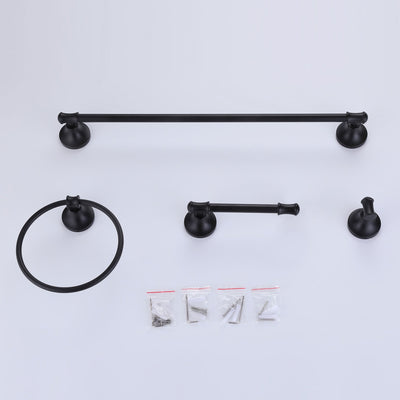 4-Piece Bathroom Hardware Set Wall Mounted Modern Bath Fixtures Accessories Set JK0082