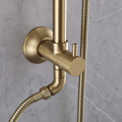 Bathroom Rainfall Shower Faucet Set with 5-Setting Handheld Shower Included Rough-in Valve  JK0112