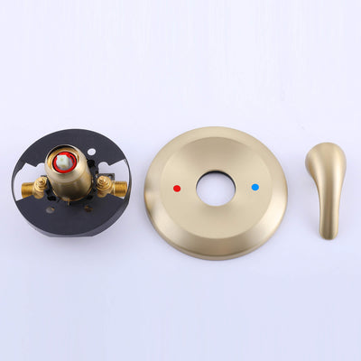 Bathroom Rainfall Shower Faucet Set with 5-Setting Handheld Shower Included Rough-in Valve  JK0112