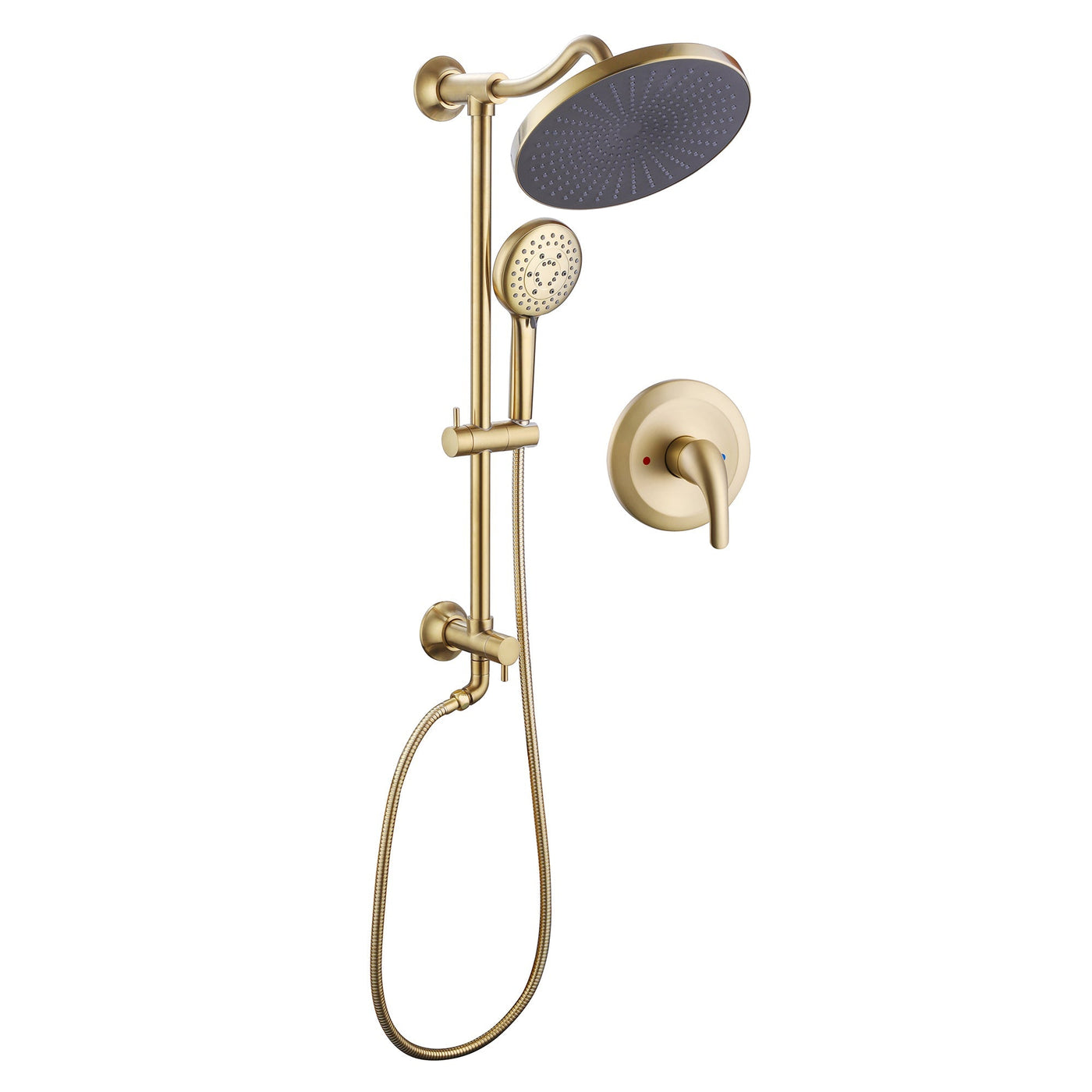 Bathroom Rainfall Shower Faucet Set with 5-Setting Handheld Shower Included Rough-in Valve  JK0112