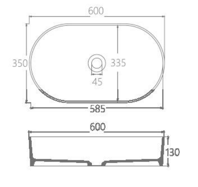 Bathroom Vessel Sink Oval Countertop White Stone Resin Vanity Sink Washing Art Basin