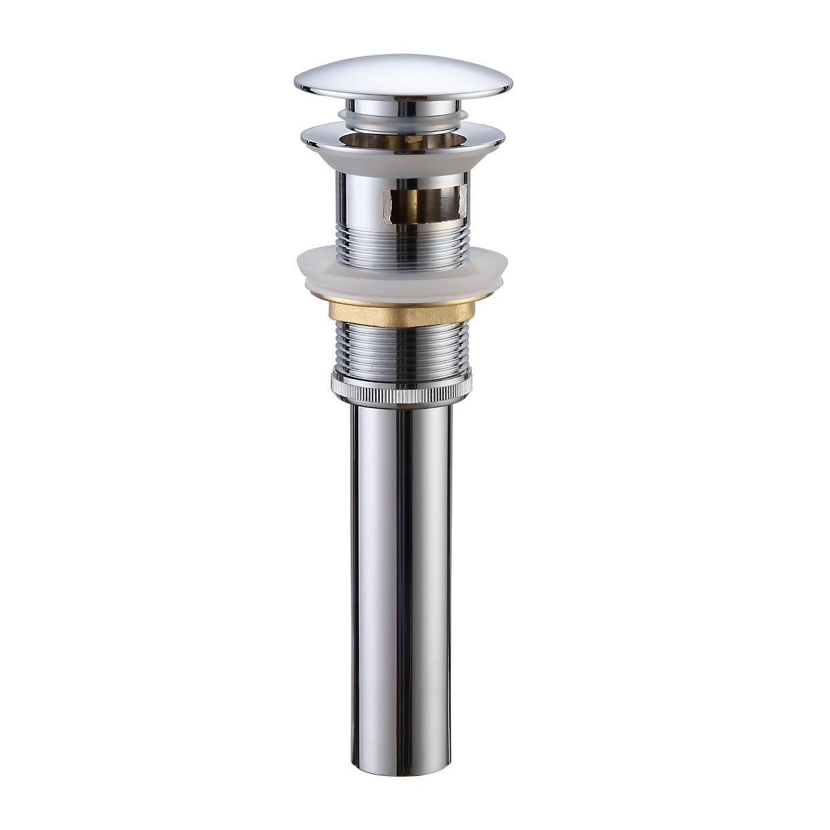 Bathroom Sink Drain with Overflow Vessel Sink Pop Up Drain Stopper Brushed Nickel RB0739BN