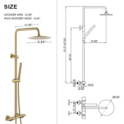 2-Function Thermostatic Shower System RB0844