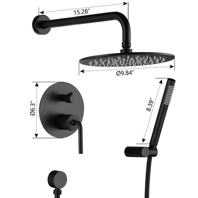 Bathroom Rainfall Shower Head with Handheld RB0879