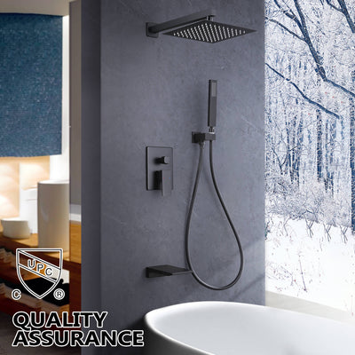 3-Function Pressure-Balanced Rain Shower System with Tub Spout RB0906