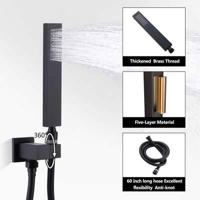 3-Function Pressure-Balanced Rain Shower System with Tub Spout RB0906