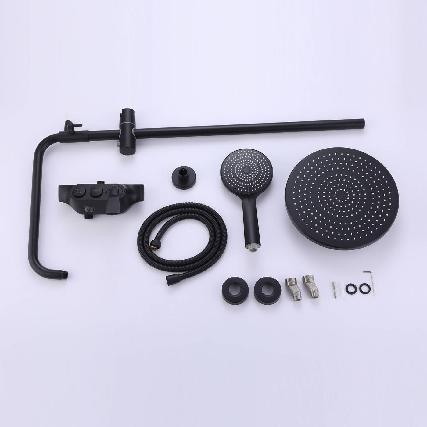 3-Function Shower Faucet Brass Exposed Shower System Matte Black RB1041