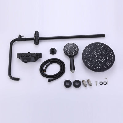3-Function Shower Faucet Brass Exposed Shower System Matte Black RB1041