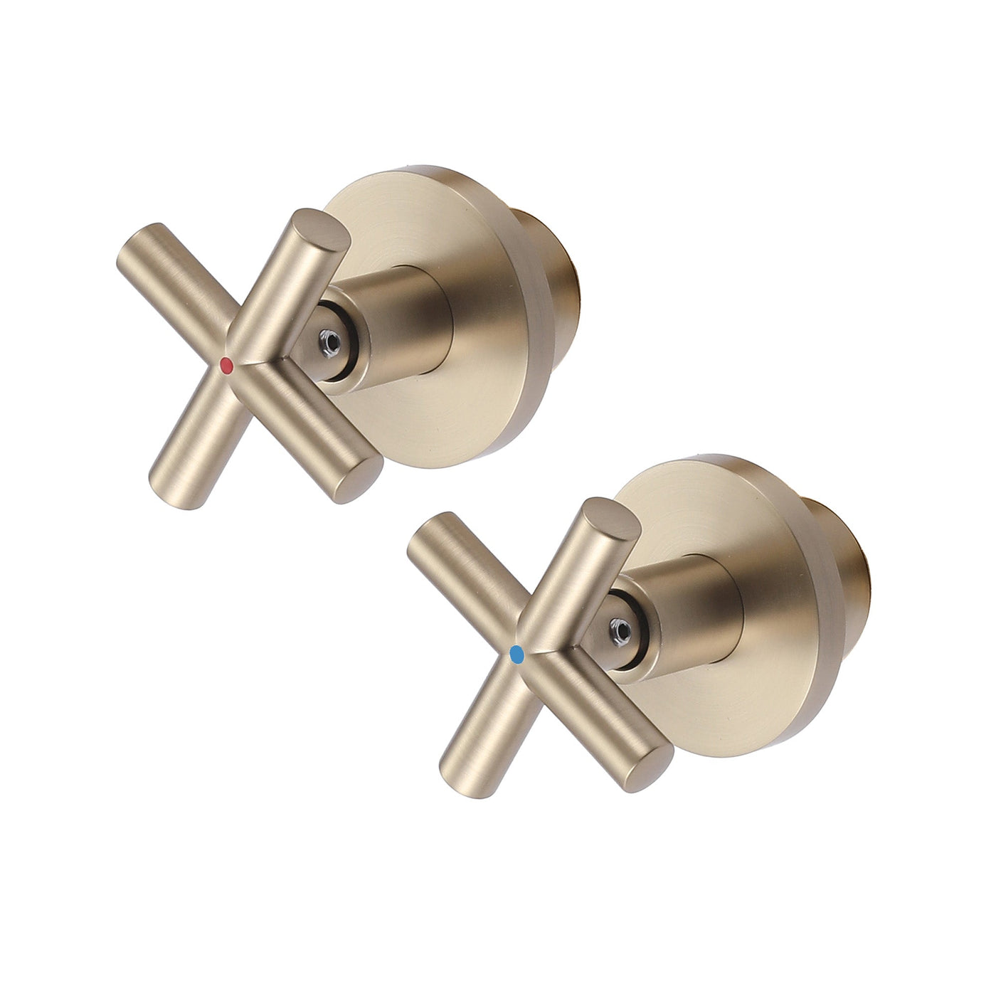 Cross/Knob Diverter Handles Solid Brass Faucet Replacement Kit