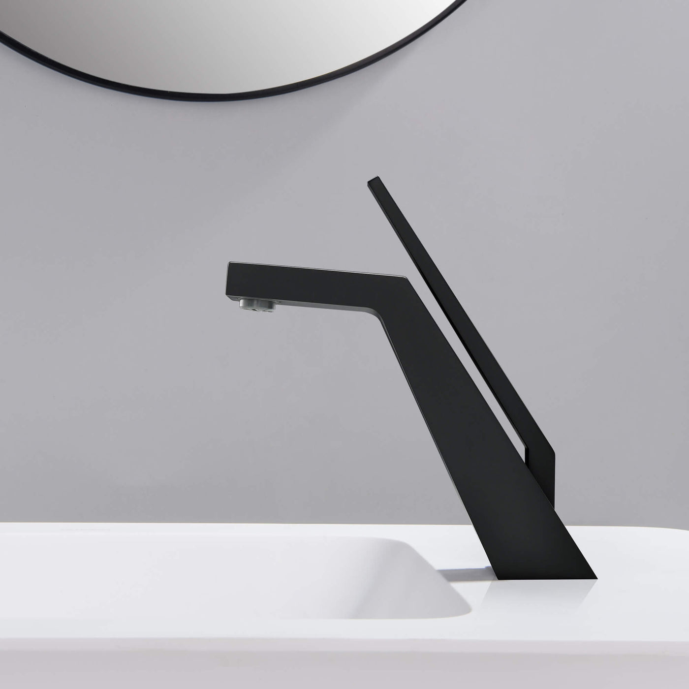 Bathroom Basin Mixer Tap Single Hole Bathroom Sink Faucet Matte Black RB1193