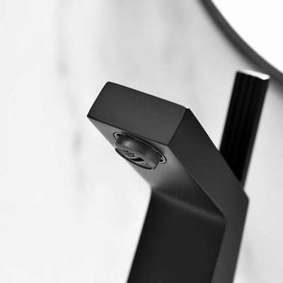 Bathroom Basin Mixer Tap Single Hole Bathroom Sink Faucet Matte Black RB1193