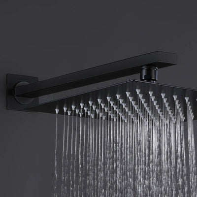 16-inch Shower Arm with Flange Stainless Steel Wall Mount Showerhead Arm