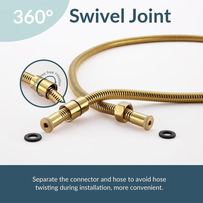 59-inch Shower Hose for Handheld Shower Head Brushed Gold