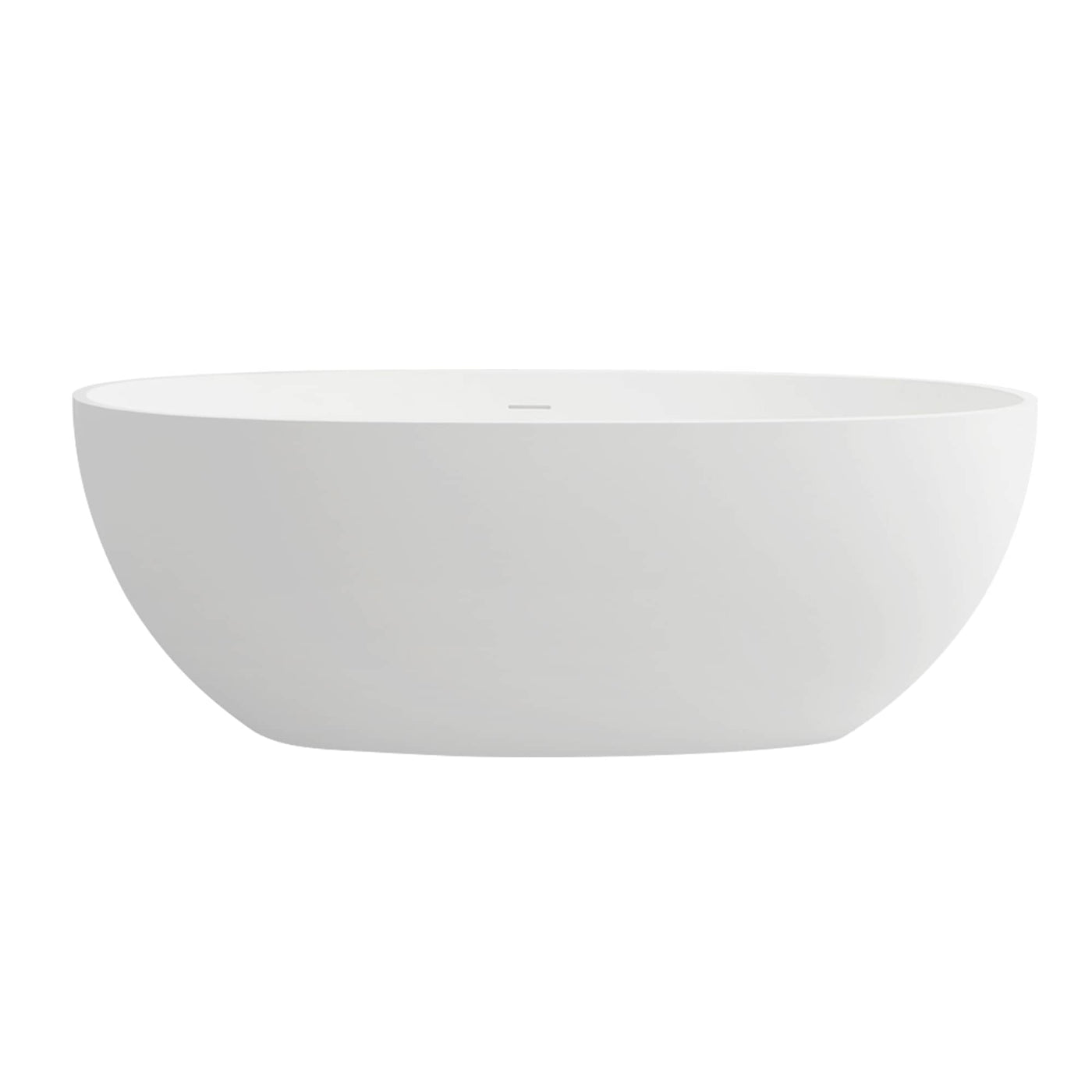 Artificial Stone Resin Freestanding Bathtub Soaking Tub Solid Surface Stand Alone Bathtub with Pop-up Drain and Hose